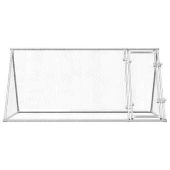 Hühnerkäfig Silbern 200x105x91 cm Verzinkter Stahl