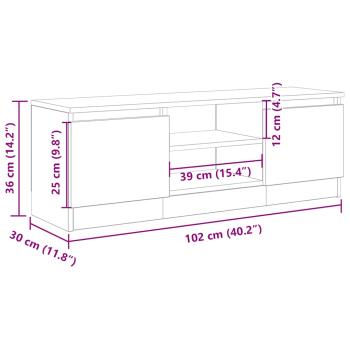 TV-Schrank Altholz-Optik 102x30x36 cm Holzwerkstoff