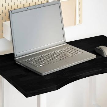 ARDEBO.de - Schreibtischplatte Dunkelbraun 80x50x2,5 cm Massivholz Eiche