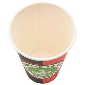 ARDEBO.de - Pappbecher 1000 Stk. 16oz 400ml Rot und Schwarz