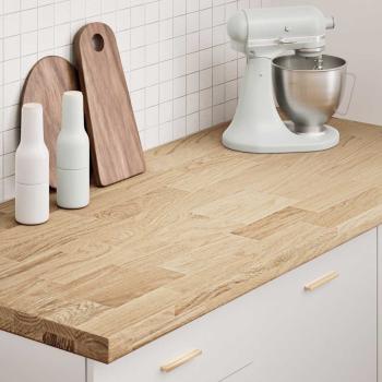 ARDEBO.de - Küchenarbeitsplatte 140x63,5x4 cm Massivholz Eiche Rechteckig