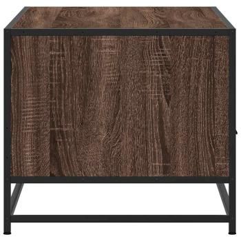 Couchtisch Braun Eichen-Optik 100x50x45 cm Holzwerkstoff Metall