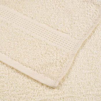 6-tlg. Handtuch-Set Creme 360 g/m² 100% Baumwolle