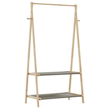 Kleiderständer mit Ablagen 96x45,5x150,5 cm Bambus