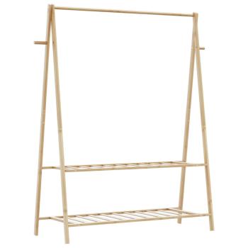 Kleiderständer mit Ablagen 132x45,5x150,5 cm Bambus
