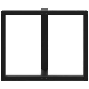 Esstischbeine T-Form 2 Stk. Schwarz 90x35x(72-73) cm Stahl