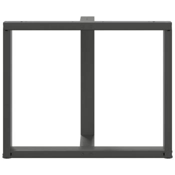 ARDEBO.de - Esstischbeine T-Form 2 Stk. Anthrazit 90x35x(72-73) cm Stahl