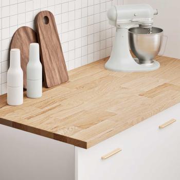 ARDEBO.de - Küchenarbeitsplatte 120x63,5x2,7 cm Massivholz Eiche Rechteckig