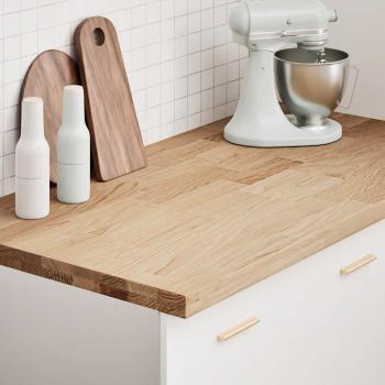 ARDEBO.de - Küchenarbeitsplatte 120x63,5x4 cm Massivholz Eiche Rechteckig