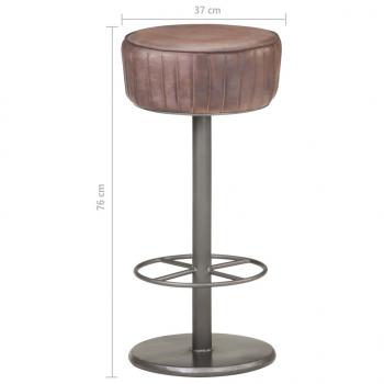 Barhocker Braun Echtleder