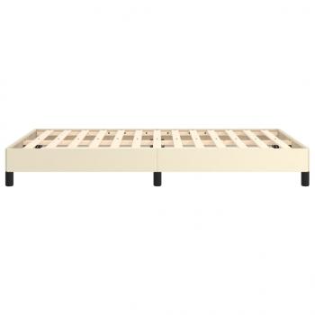 Bettgestell Creme 120x200 cm Kunstleder