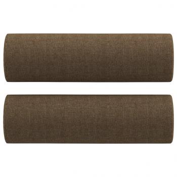 Zierkissen 2 Stk. Braun Ø15x50 cm Stoff