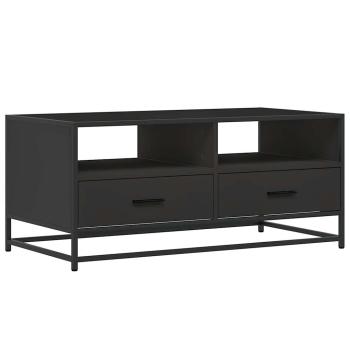 Couchtisch Schwarz 100x50x45 cm Holzwerkstoff und Metall