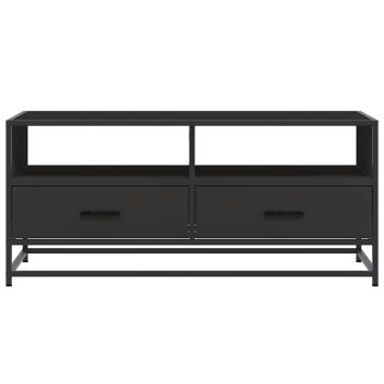 Couchtisch Schwarz 100x50x45 cm Holzwerkstoff und Metall
