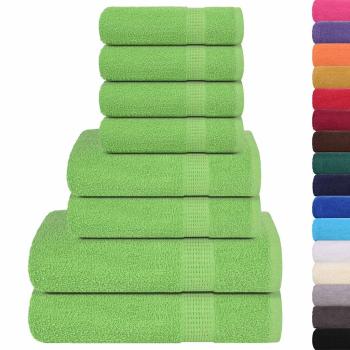 8-tlg. Handtuch-Set Apfelgrün 360 g/m² 100% Baumwolle