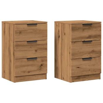 Nachttische 2 Stk. Artisan-Eiche 40x36x65 cm Holzwerkstoff