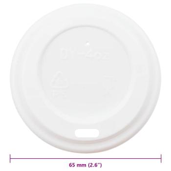 Deckel für Pappbecher Ø60 mm 4oz 1000 Stk. Weiß Kunststoff