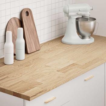 ARDEBO.de - Küchenarbeitsplatte 140x63,5x2,7 cm Massivholz Eiche Rechteckig