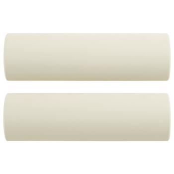 3-Sitzer-Sofa mit Zierkissen Creme 180 cm Samt