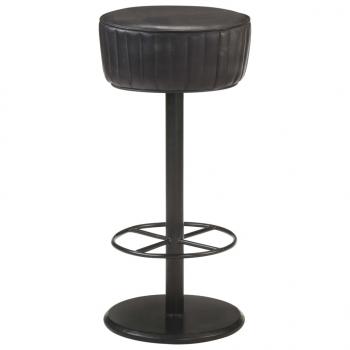 ARDEBO.de - Barhocker Schwarz Echtleder