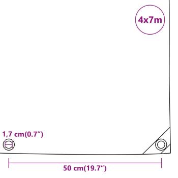 Abdeckplane Anthrazit 4x7 m 650 g/m²