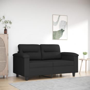 ARDEBO.de - 2-Sitzer-Sofa Schwarz 120 cm Mikrofasergewebe