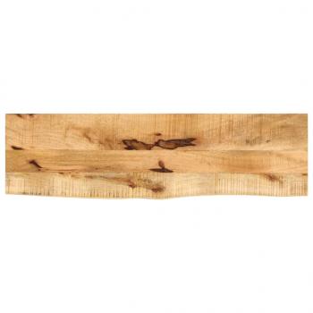 ARDEBO.de - Tischplatte 100x20x3,8 cm Baumkante Massivholz Raues Mangoholz