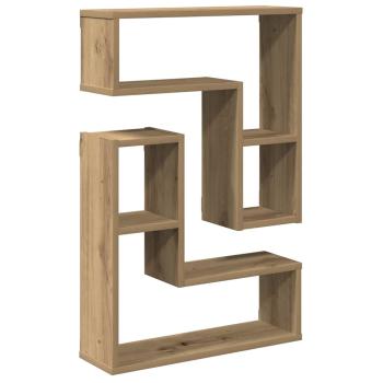 ARDEBO.de - Wandregale 2 Stk. Artisan-Eiche 50x15x50 Holzwerkstoff