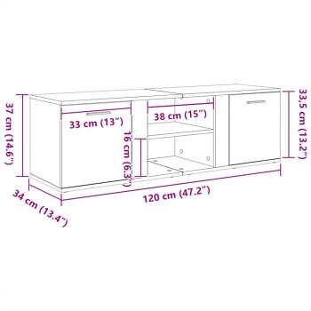 TV-Schrank Artisan-Eiche 120x34x37 cm Holzwerkstoff