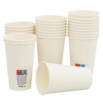 ARDEBO.de - Pappbecher 1000 Stk. 16oz 400ml Weiß