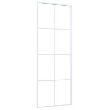 Schiebetür ESG-Glas und Aluminium 76x205 cm Schwarz