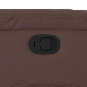 Relaxsessel mit Aufstehhilfe Braun Kunstleder