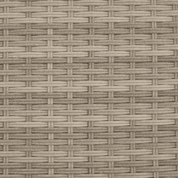 Gartensofa 2-Sitzer Sonnenschirm und Hocker Hellgrau Polyrattan