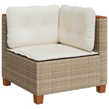ARDEBO.de - 8-tlg. Garten-Sofagarnitur mit Kissen Beige Poly Rattan