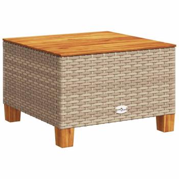 7-tlg. Garten-Sofagarnitur mit Kissen Beige Poly Rattan