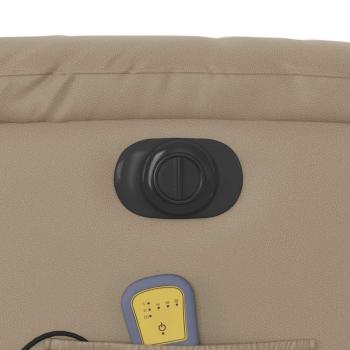 Massagesessel Elektrisch Cappuccino-Braun Kunstleder