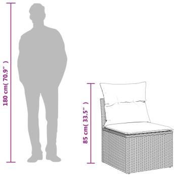 ARDEBO.de - 10-tlg. Garten-Sofagarnitur mit Kissen Braun Poly Rattan