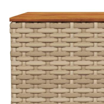 10-tlg. Garten-Sofagarnitur mit Kissen Beige Poly Rattan