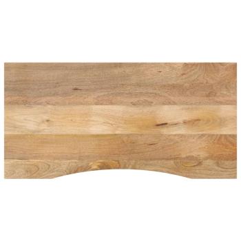 ARDEBO.de - Schreibtischplatte mit Aussparung 140x60x2,5cm Massivholz Mango