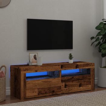 ARDEBO.de - TV-Schrank mit LED Altholz-Optik 120x35x40 cm Holzwerkstoff