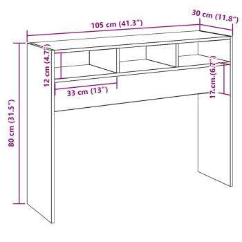 Konsolentisch Altholz-Optik 105x30x80 cm Holzwerkstoff