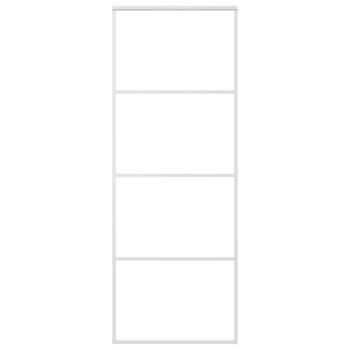 Schiebetür ESG-Mattglas und Aluminium 76x205 cm Weiß