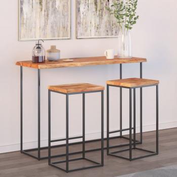 ARDEBO.de - Tischplatte 120x40x2,5cm Rechteckig Massivholz Akazie Baumkante