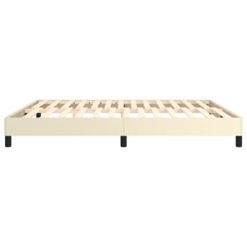 Bettgestell Creme 160x200 cm Kunstleder