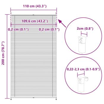Plissee Faltrollo Rollo Plisseerollo 110x200cm Creme