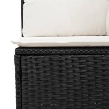 10-tlg. Garten-Sofagarnitur mit Kissen Braun Poly Rattan
