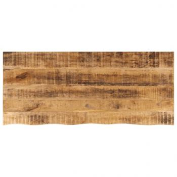 ARDEBO.de - Tischplatte 140x60x2,5 cm Baumkante Massivholz Raues Mangoholz