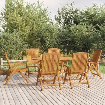 ARDEBO.de - Gartenstühle 6 Stk. Verstellbar Massivholz Teak