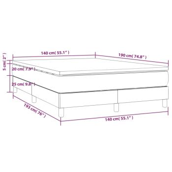 Boxspringbett mit Matratze Creme 140x190 cm Kunstleder
