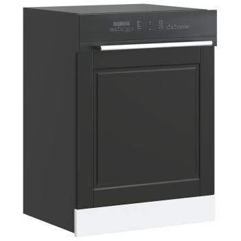 ARDEBO.de - Geschirrspülerblende Porto Schwarz 60x1,5x67 cm Holzwerkstoff